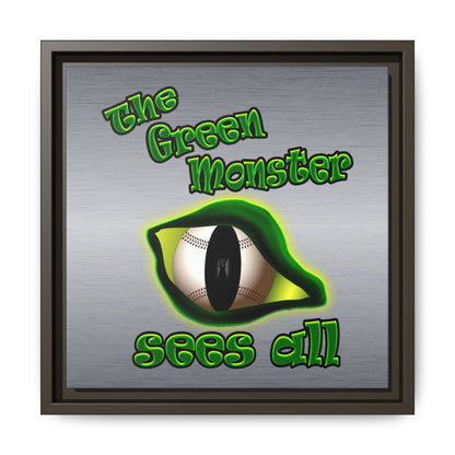 green monster - framed canvas art (brushed nickel)