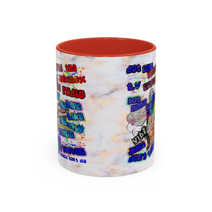 drop the beat - Accent Mug (white marble)