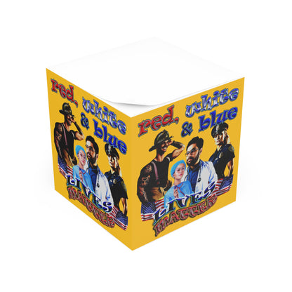 rw&b lives matter - note cube (yellow)