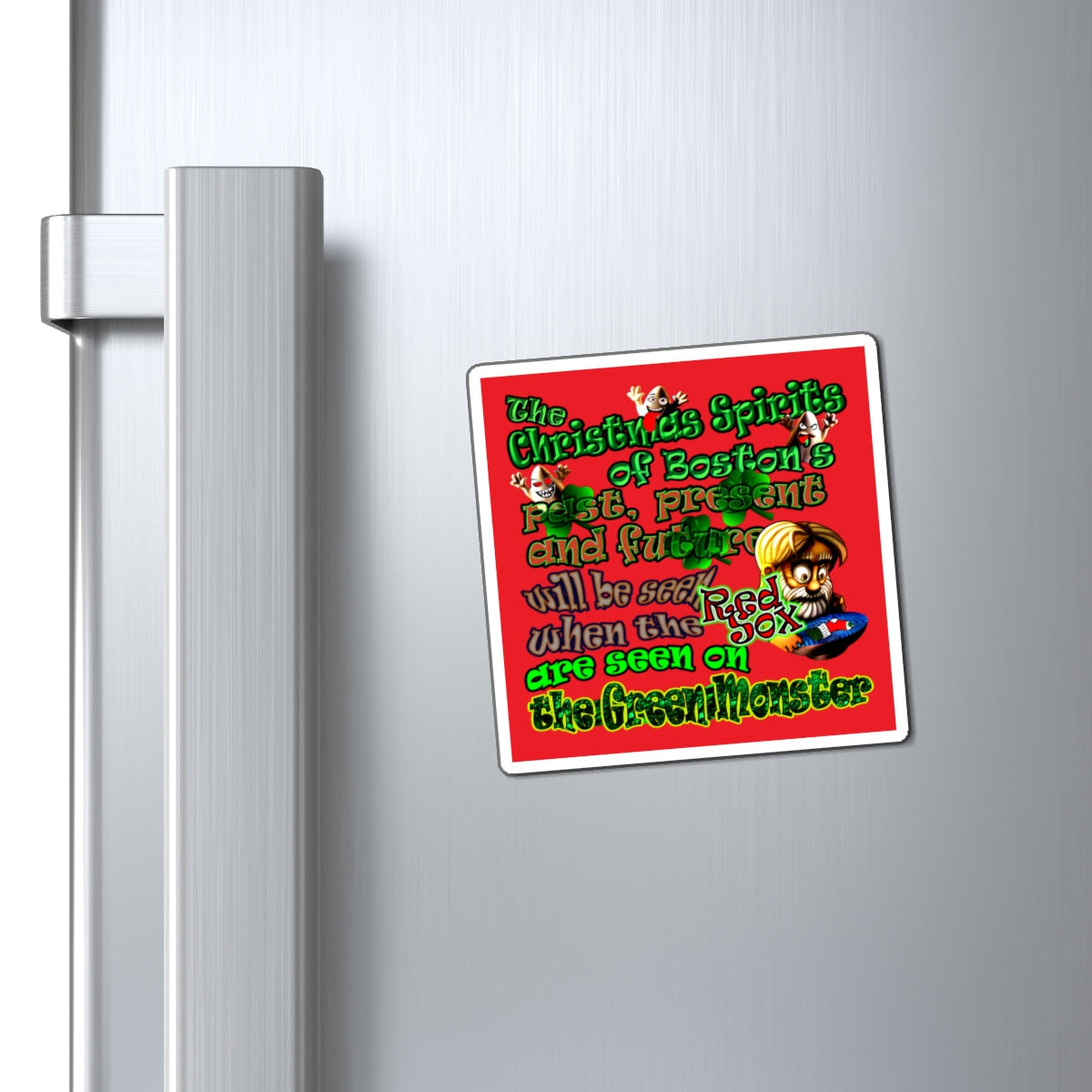 christmas spirits of boston - Magnets - (red)