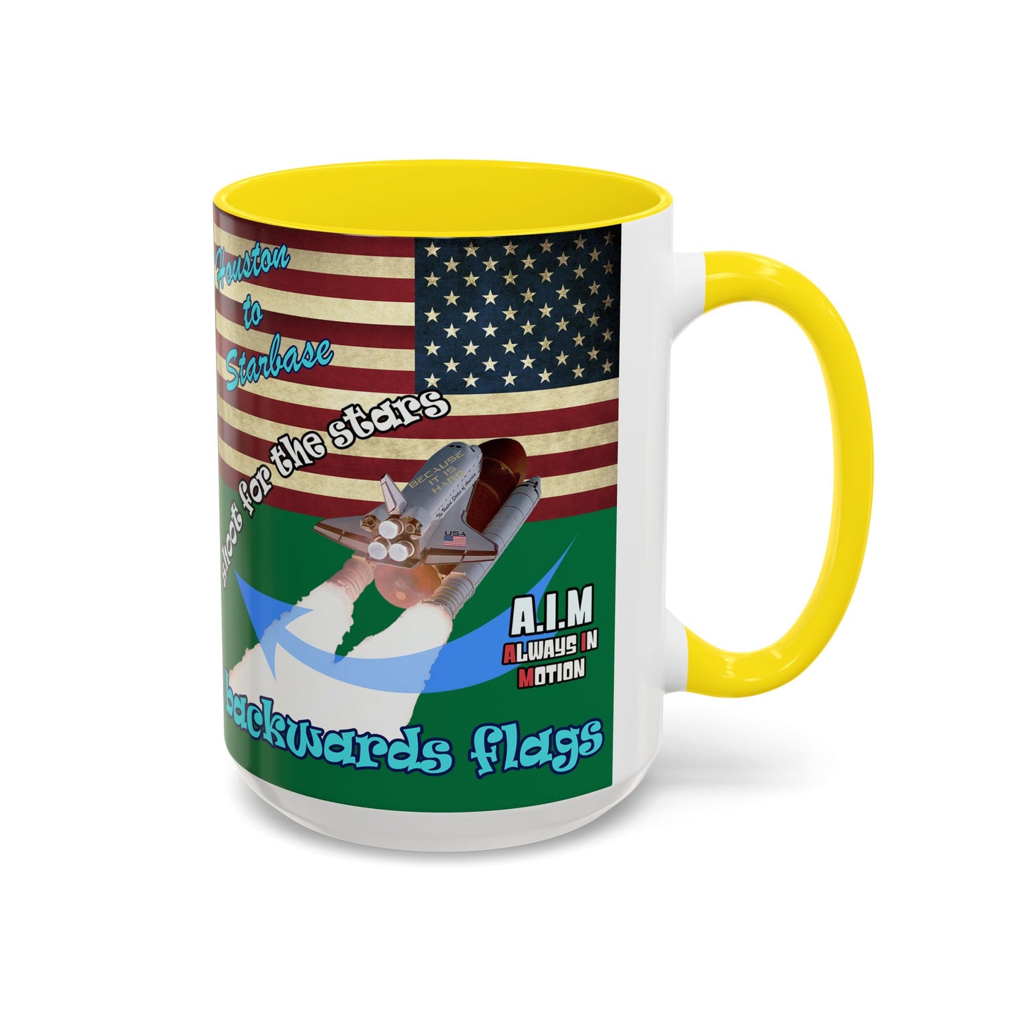 shoot for the stars - Accent Mug (dark green)