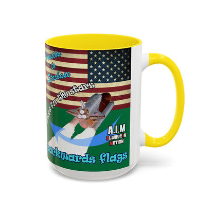 shoot for the stars - Accent Mug (dark green)