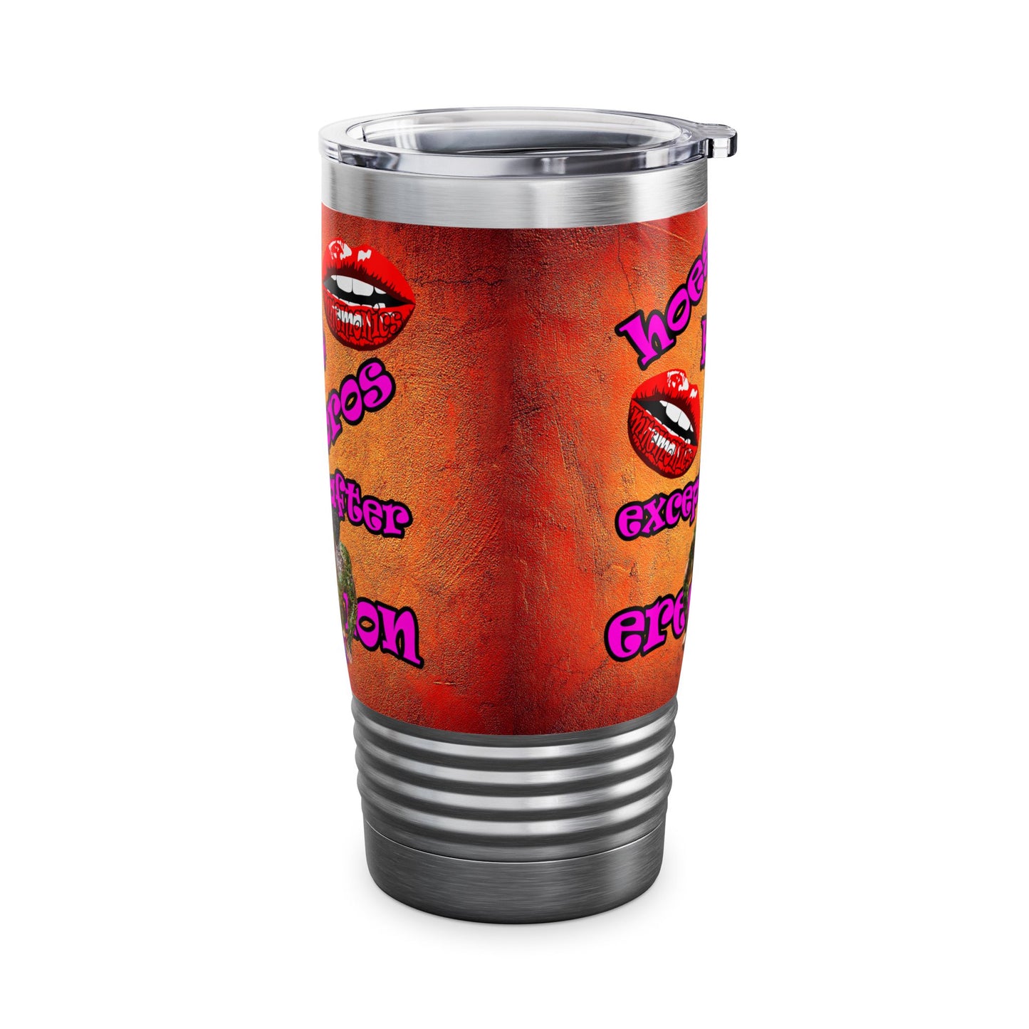 hoes b4 bros - Ringneck Tumbler, 20oz (burnt orange)