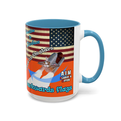 shoot for the stars - Accent Mug (orange)