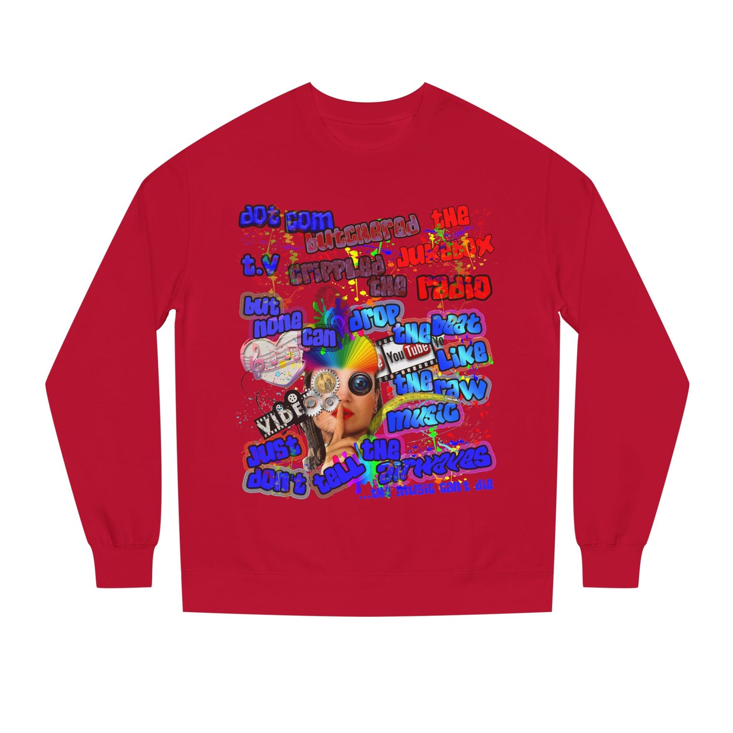 drop the beat - Unisex Crew Neck Sweatshirt