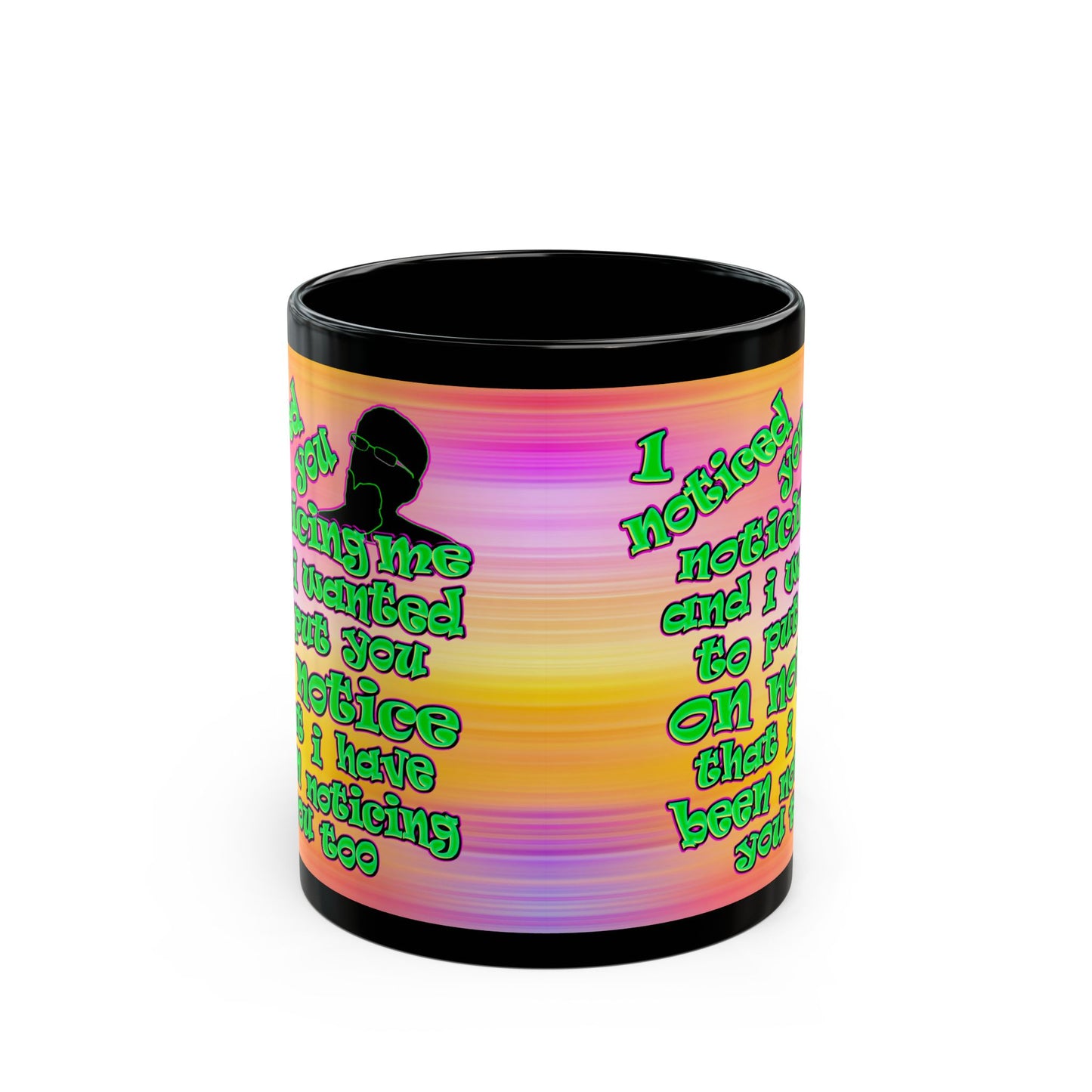 noticed you noticing - Black Mug (color blur)