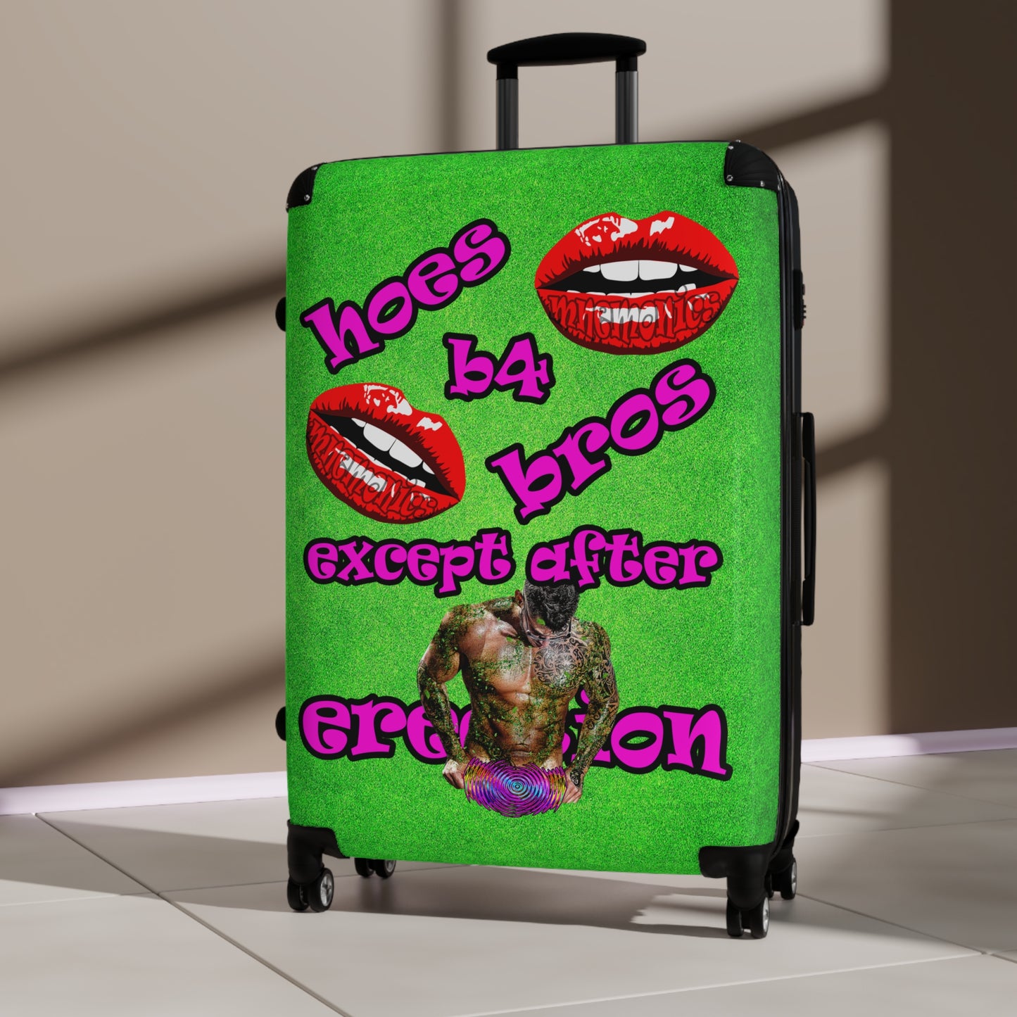 hoes b4 bros - Suitcase (green turf)