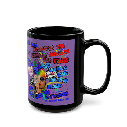 drop the beat - Black Mug (light purple)