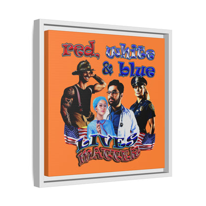 rw&b lives matter - framed canvas art (crusta)