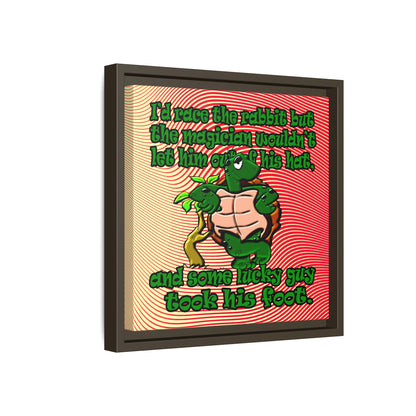 turtle race - framed canvas art (yellow-orange wave)