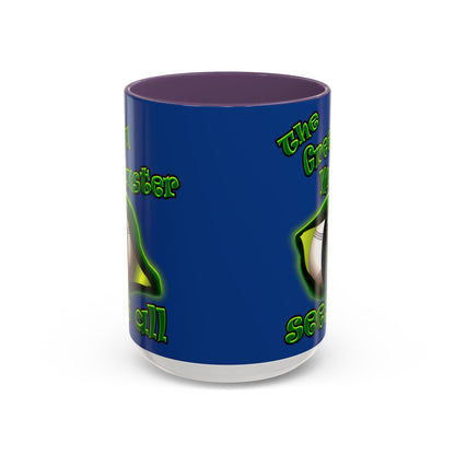 green monster - Accent Mug (dark blue)