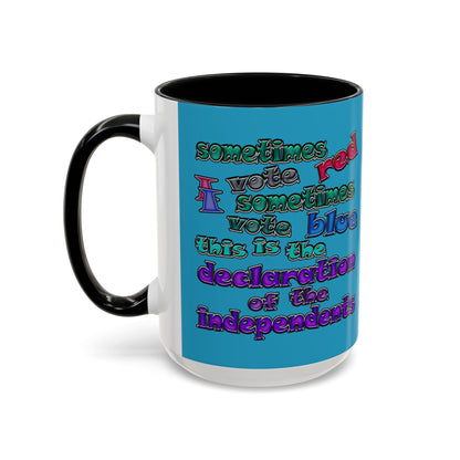 declaration of the independents - Accent Mug (turquoise)