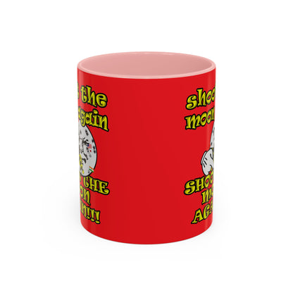 shoot the moon again - Accent Mug (red)