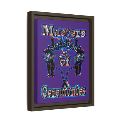 em cee squared - framed canvas art (purple)
