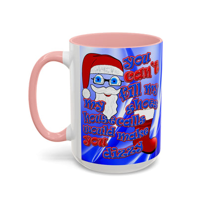 santa's shoes - Accent Mug (blue-white wave)