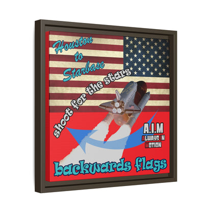 shoot for the stars - framed canvas art (red)