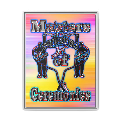em cee squared - framed canvas art (color blur)