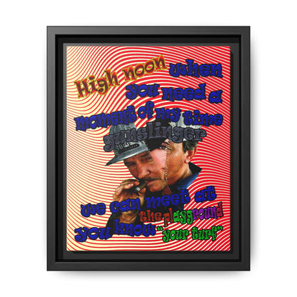 high noon - framed canvas art (yellow-orange wave)