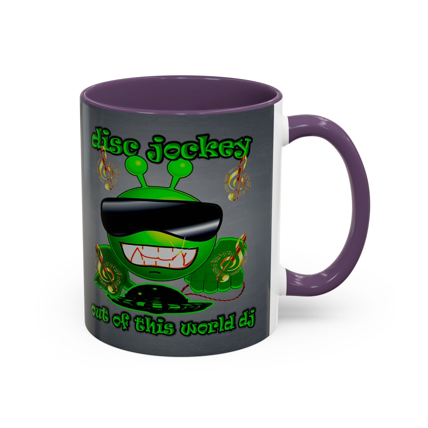 disc jockey - Accent Mug (grey-light grey)