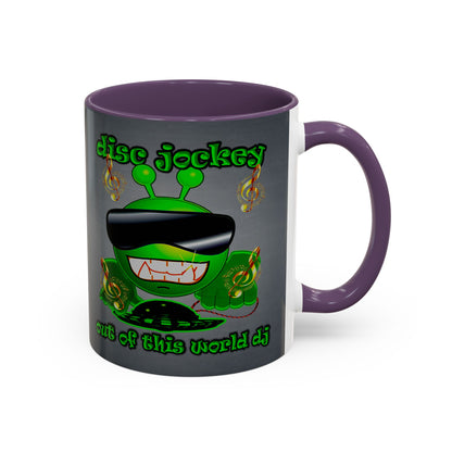 disc jockey - Accent Mug (grey-light grey)