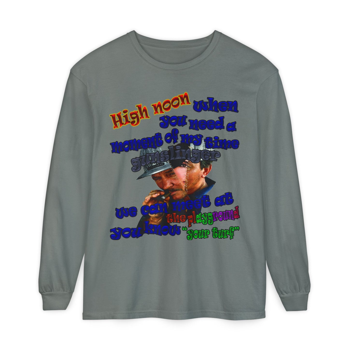 high noon - Unisex Garment-dyed Long Sleeve T-Shirt