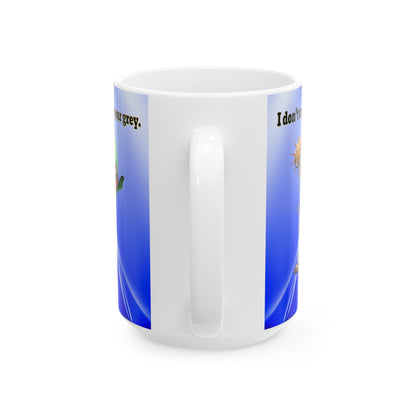 I don't care that your grey - White Mug (blue-white wave)