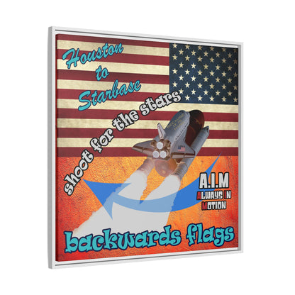 shoot for the stars - framed canvas art (burnt orange)