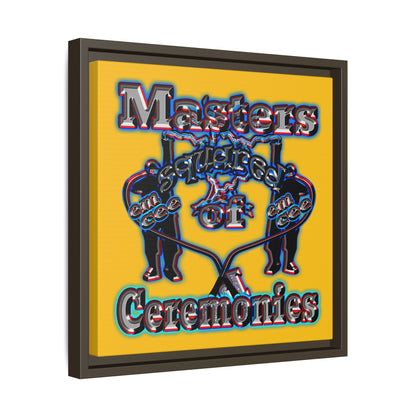 em cee squared - framed canvas art (yellow)