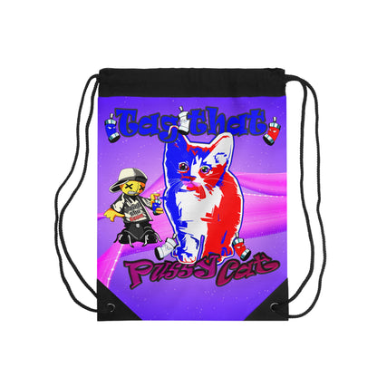 tag that - Drawstring Bag (purple-pink wave)