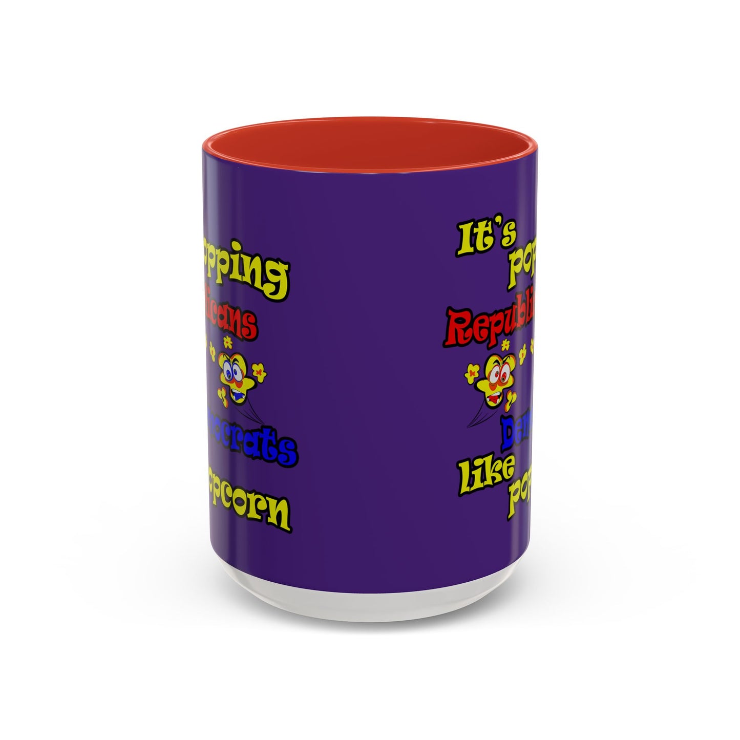 popping like popcorn - Accent Mug (purple)