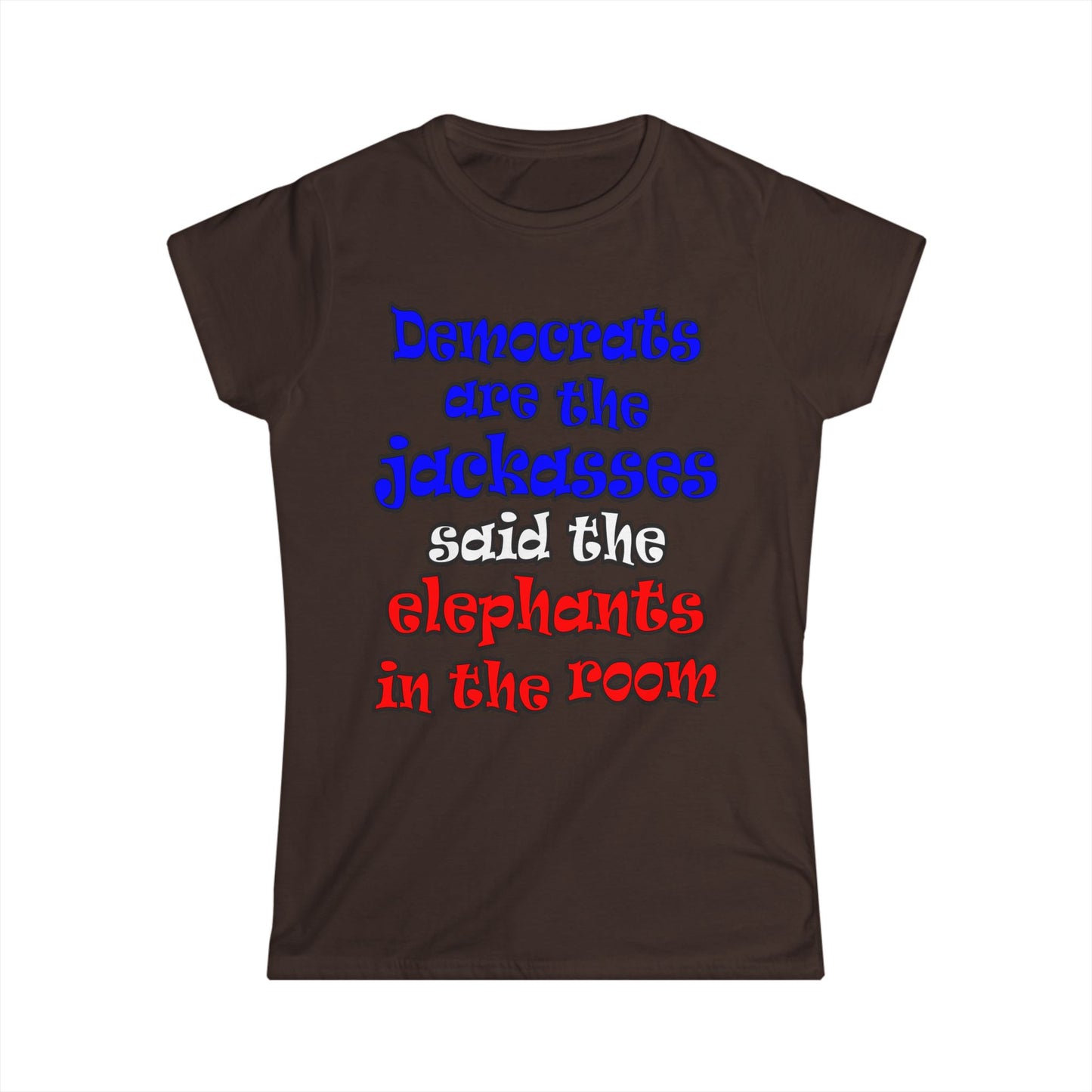 donkeys and elephants - Women's Softstyle Tee