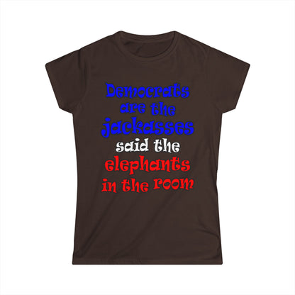 donkeys and elephants - Women's Softstyle Tee