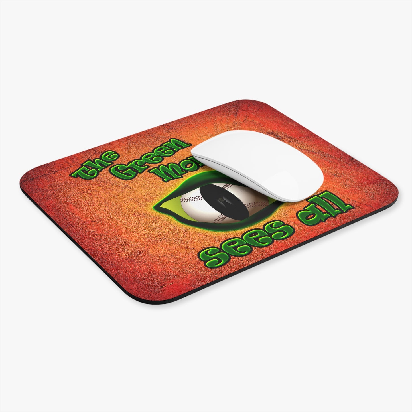green monster - Mouse Pad (Rectangle) (burnt orange)