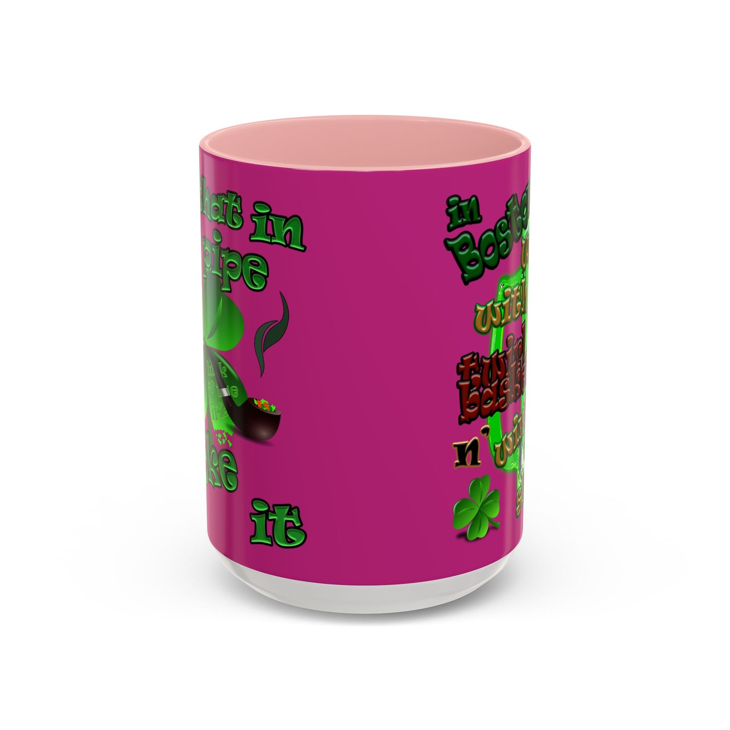 celtics logo - Accent Mug (pink)