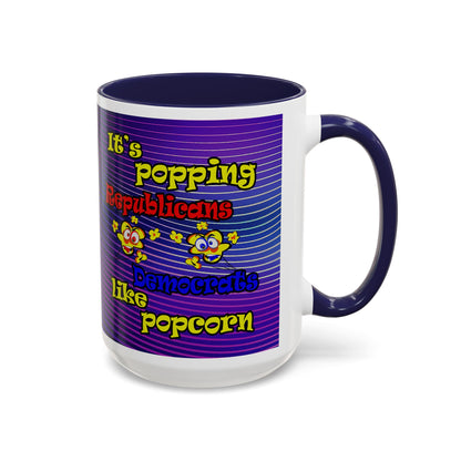 popping like popcorn - Accent Mug (purple wave)