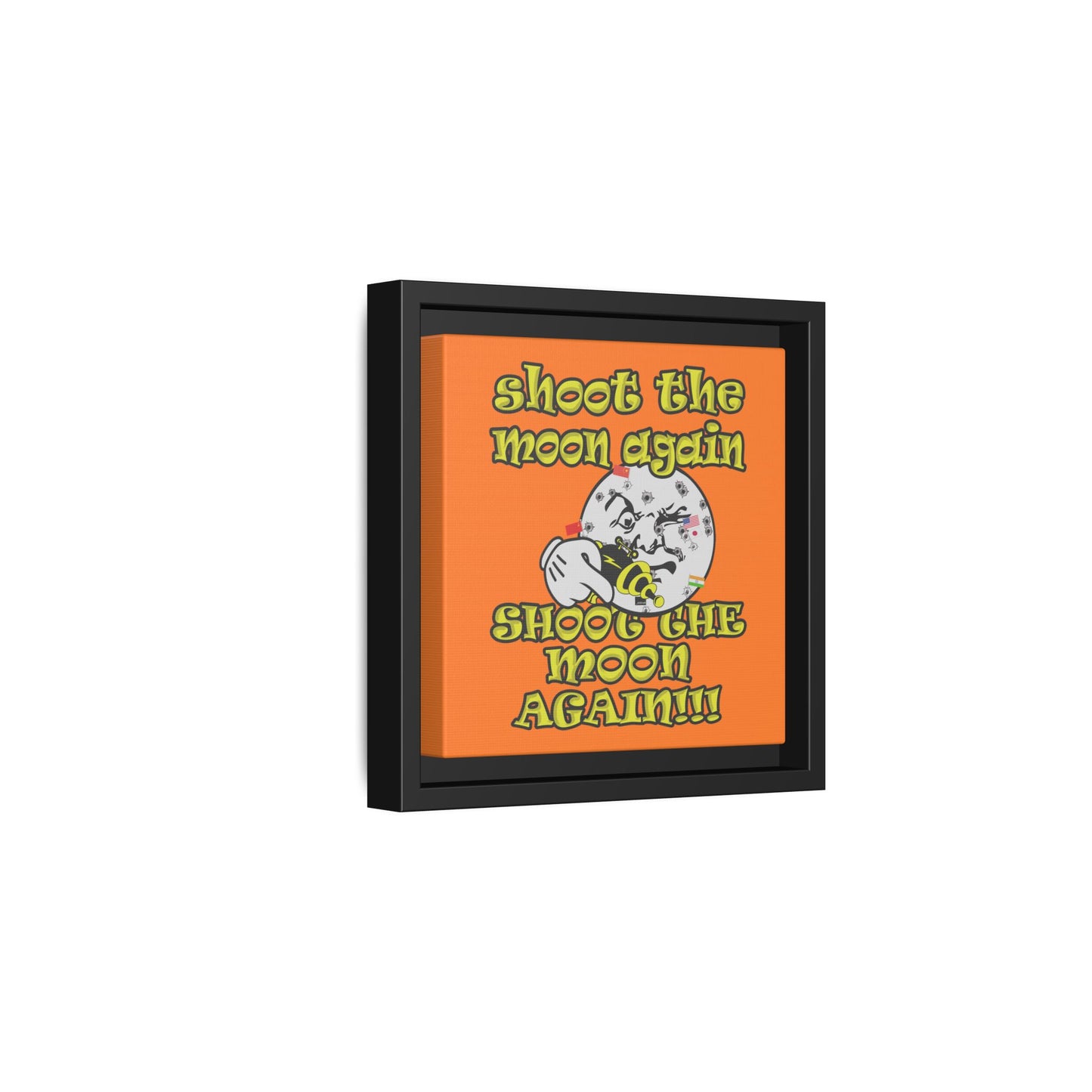 shoot the moon again - framed canvas art (crusta)