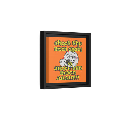 shoot the moon again - framed canvas art (crusta)