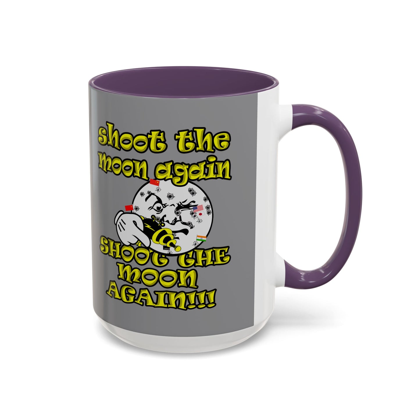 shoot the moon again - Accent Mug (grey)