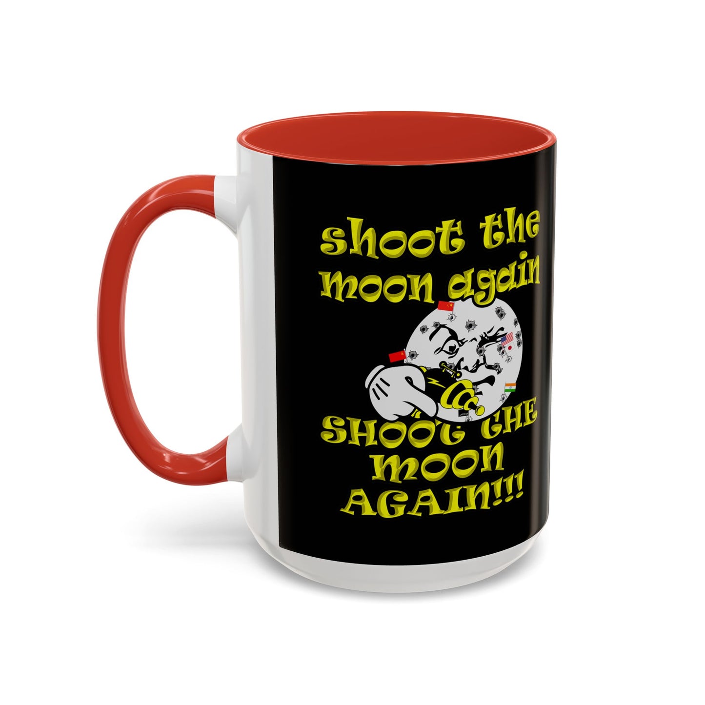 shoot the moon again - Accent Mug (black)
