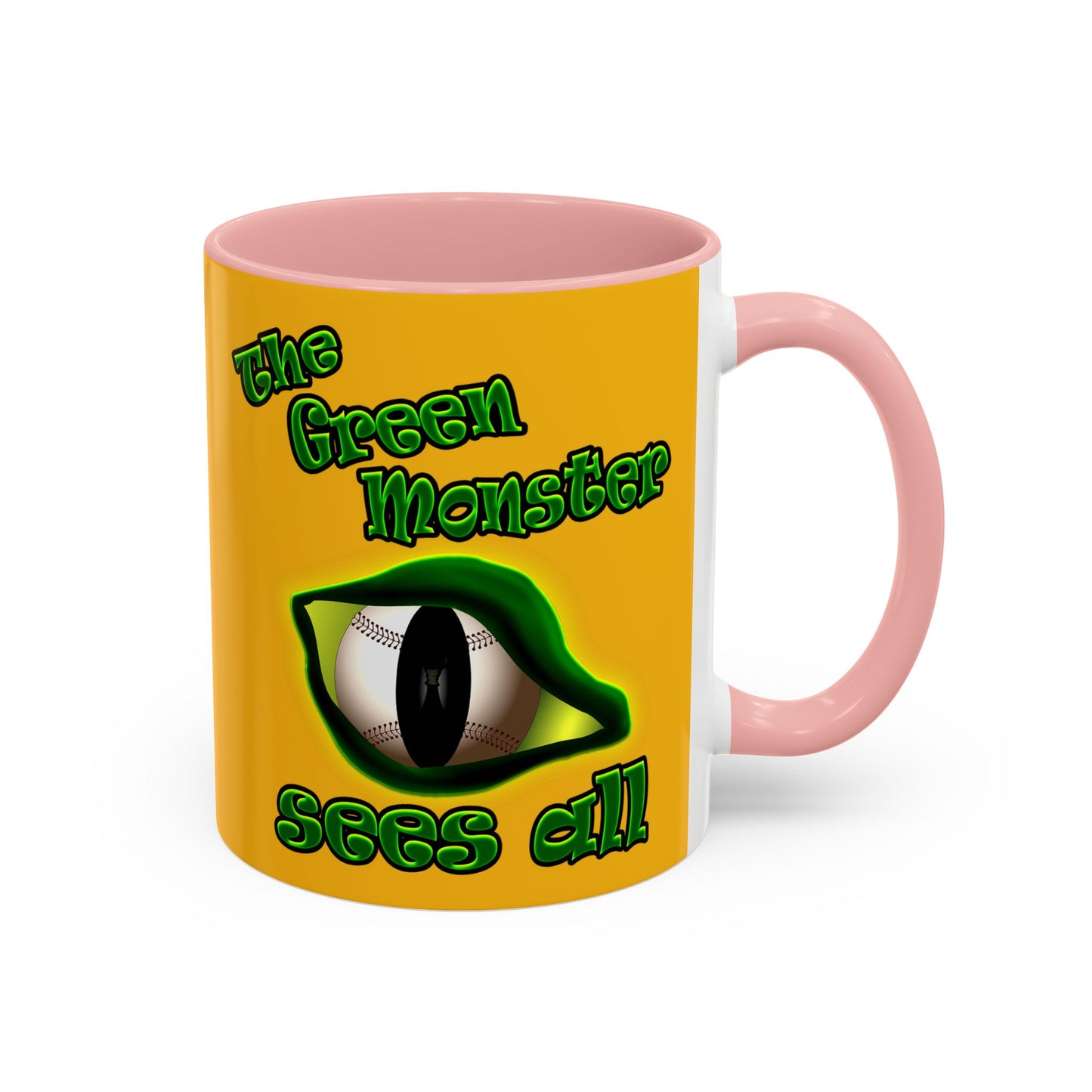 green monster - Accent Mug (yellow)
