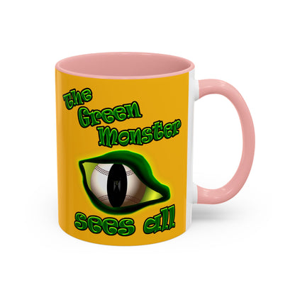 green monster - Accent Mug (yellow)