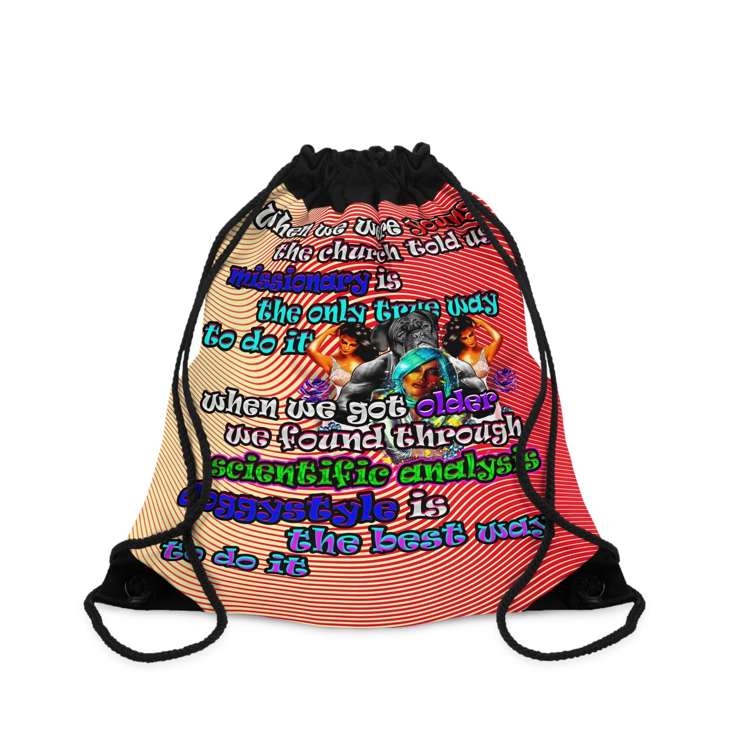 doggystyle - Drawstring Bag (yellow-orange wave)