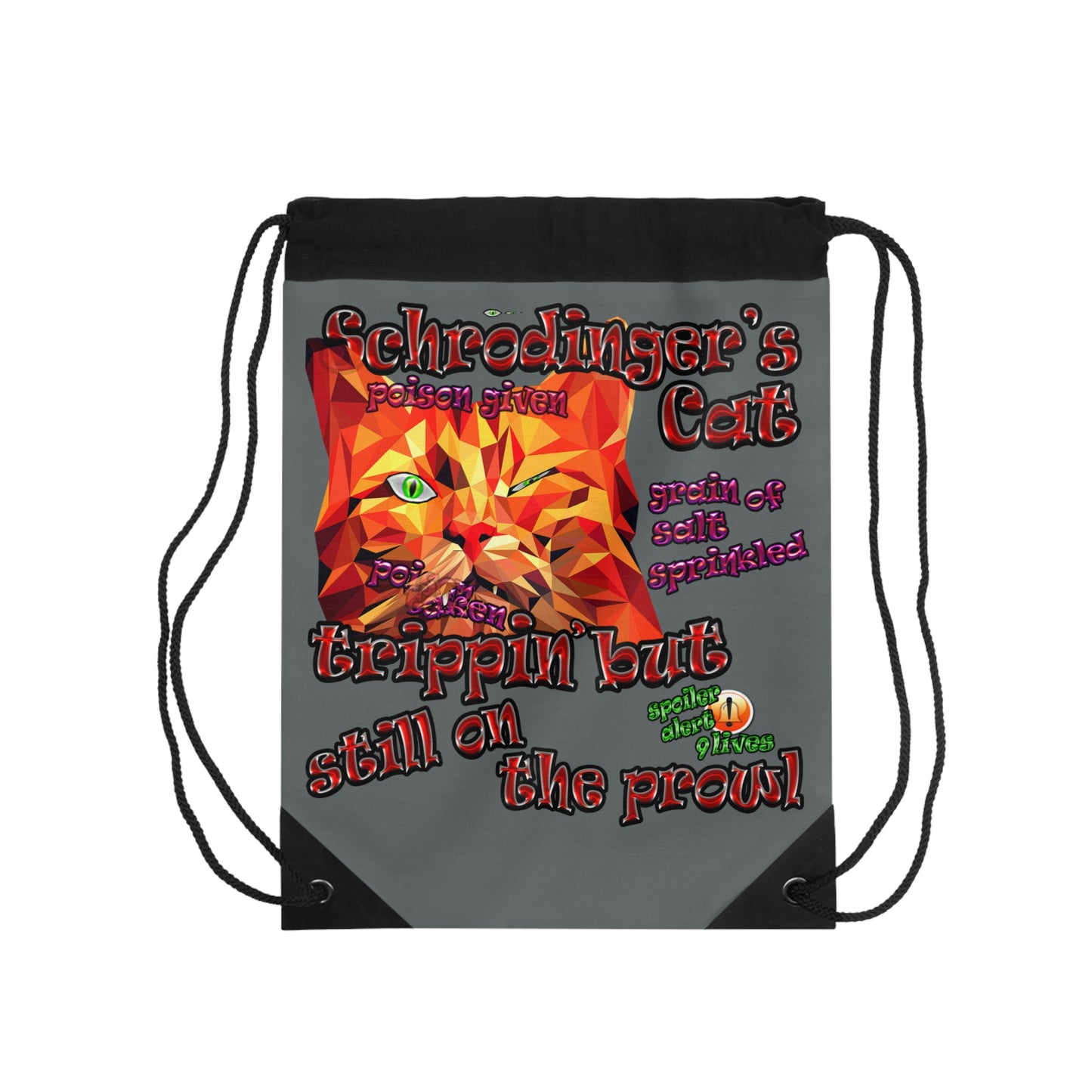 schrodinger's cat - Drawstring Bag (dark grey)