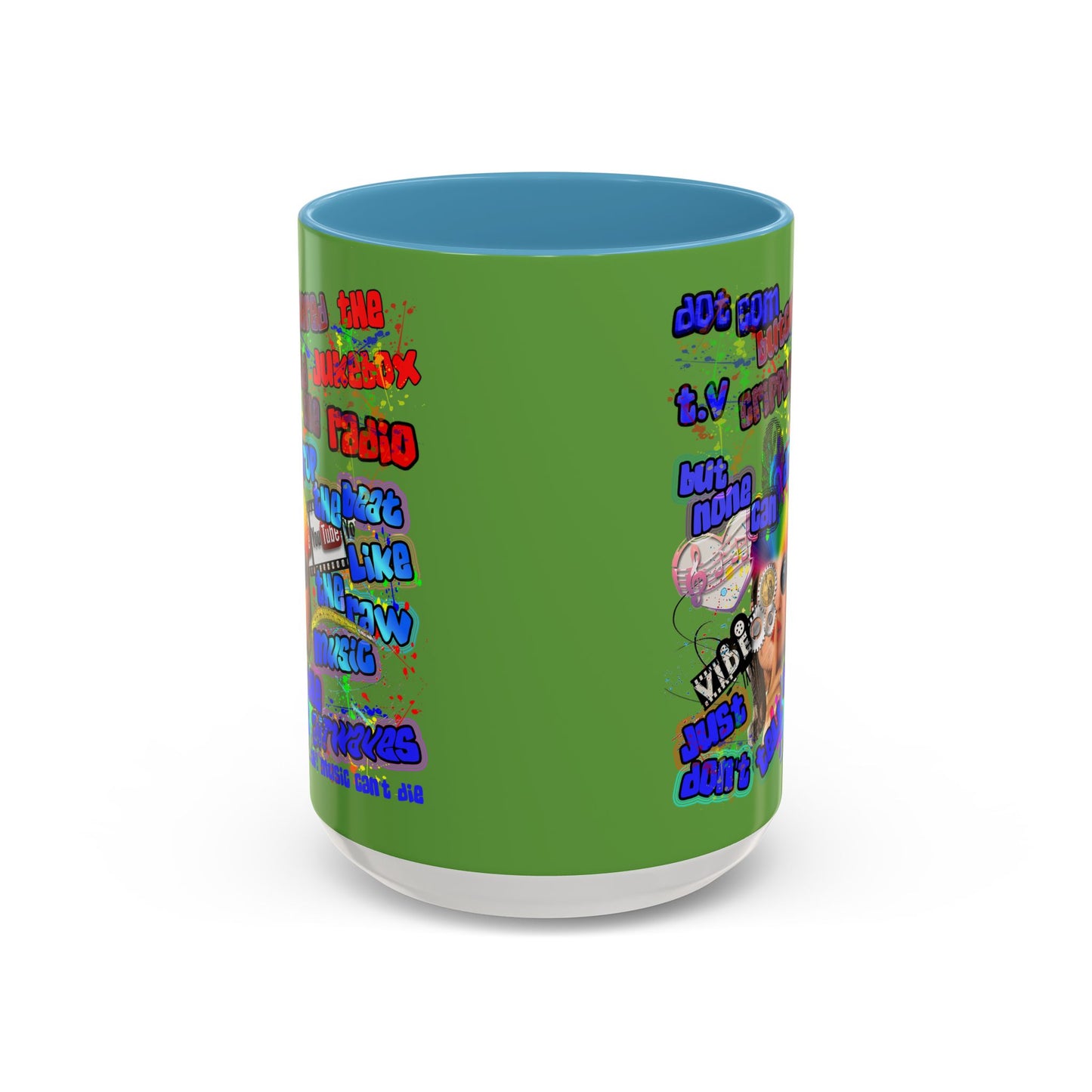 drop the beat - Accent Mug (green)
