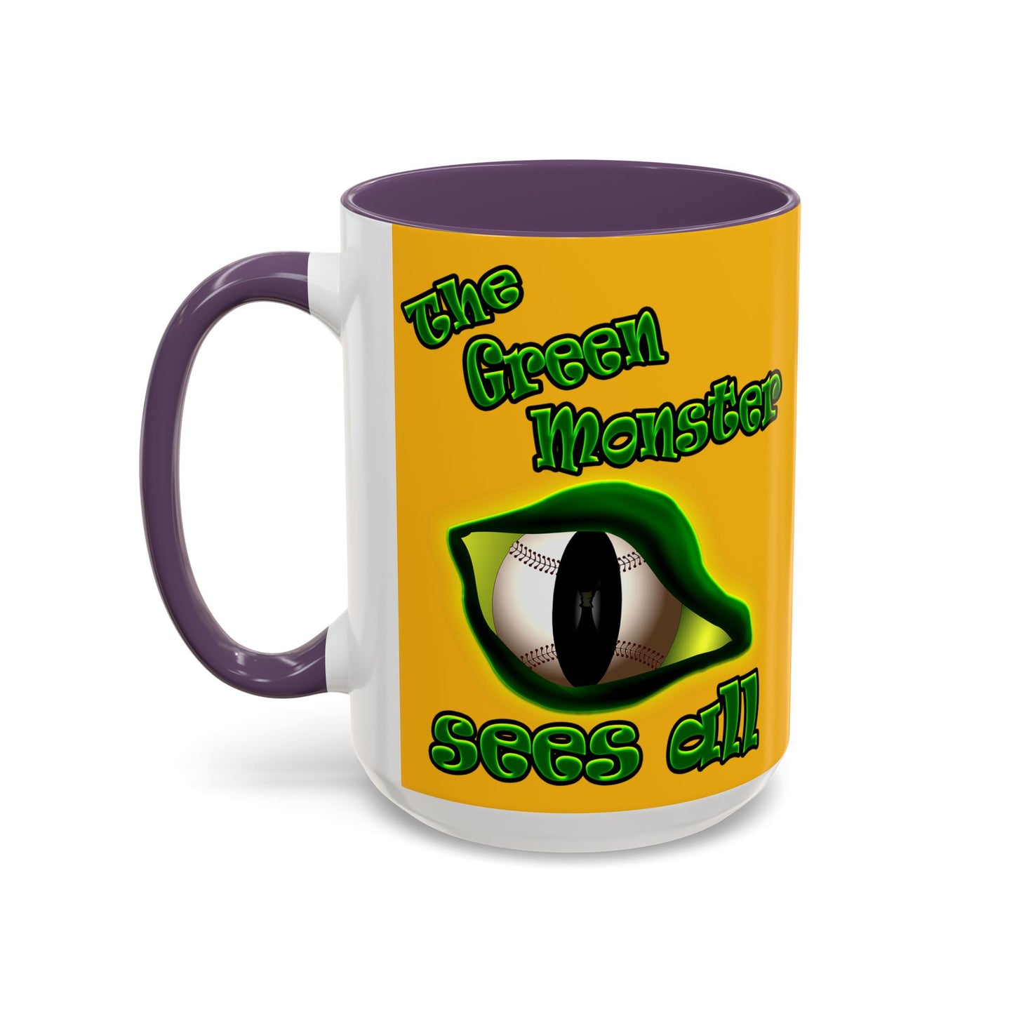 green monster - Accent Mug (yellow)