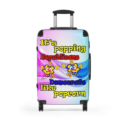 popping like popcorn - Suitcase (light blue-pink wave)