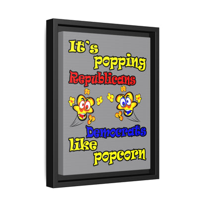 popping like popcorn - framed canvas art (grey)