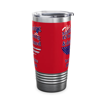 american wing - Ringneck Tumbler, 20oz (dark red)