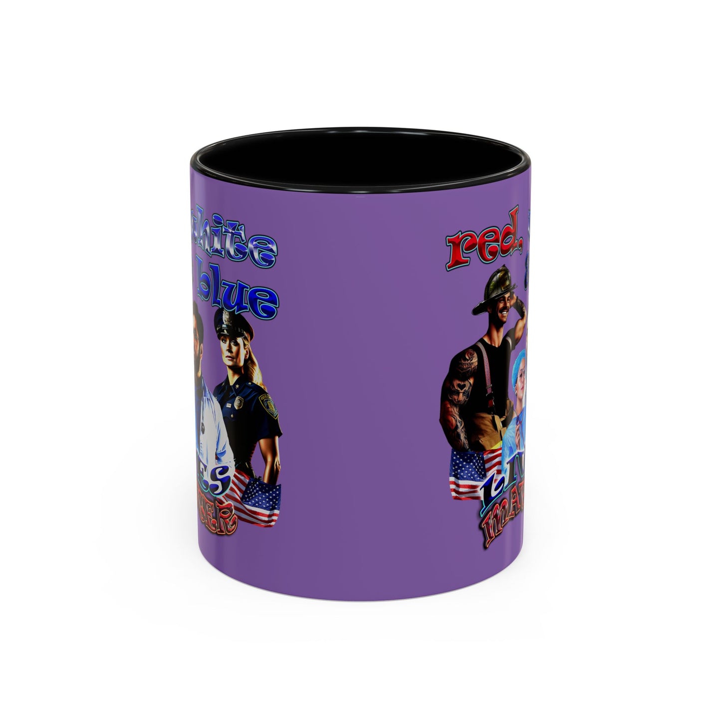 rw&b lives matter - Accent Mug (light purple)