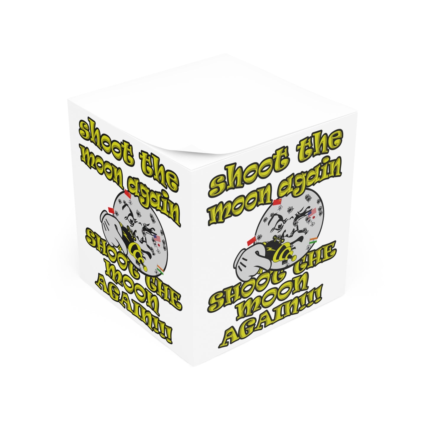 shoot the moon again - note cube (white)